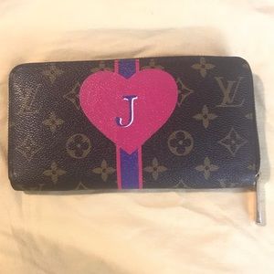 Louis Vuitton Mon mono zippy wallet customized